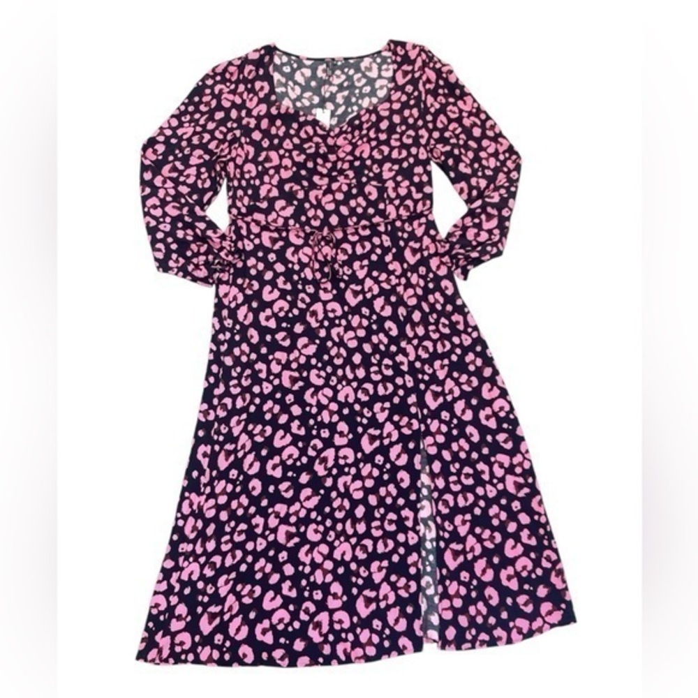 Nobody’s Child Leopard Print Midi Dress